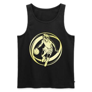 Basketball Player Basketball Player Woman - Men's Premium Organic Tank Top - black - Front - Michal (187cm)