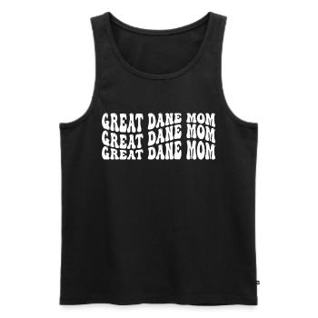 Great Dane Mom - Männer Premium Bio Tank Top - Schwarz - Vorne - Michal (187cm)