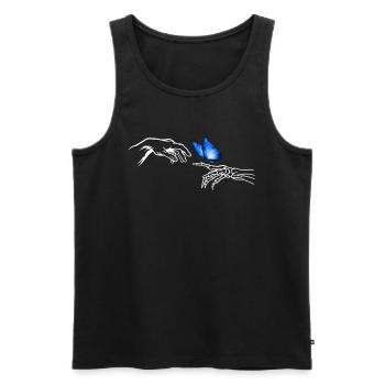Butterfly Satans blue Butterfly grunge Goth - Débardeur bio Premium Homme - noir - Devant - Michal (187cm)