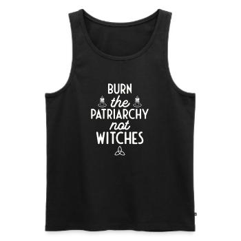 Hex The Patriarchy Witchy Feminism Pagan - Männer Premium Bio Tank Top - Schwarz - Vorne - AI Model Male 178 light (178cm)
