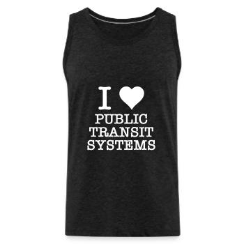 Anti Cars Nachhaltige Infrastruktur & Nahverkehr - Männer Premium Bio Tank Top - Anthrazit - Vorne - Alexander (188cm)