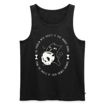 Trink aus dem Schädel deiner Feinde Falsche - Männer Premium Bio Tank Top - Schwarz - Vorne - AI Model Male 178 light (178cm)