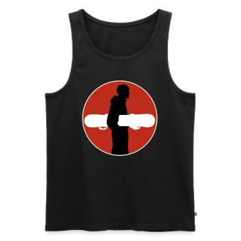 Alpine Mountains Snowboarding Alps Slope Snowboard - Men's Premium Organic Tank Top - black - Front - Michal (187cm)