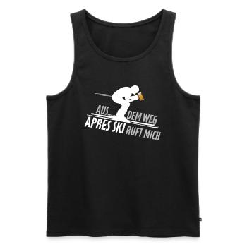 Skier mit Bier aus dem weg Apres Ski - Männer Premium Bio Tank Top - Schwarz - Vorne - Michal (187cm)