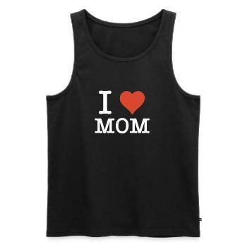 I Love Mom Cadeau pour la fête des mères - Débardeur bio Premium Homme - noir - Devant - Michal (187cm)