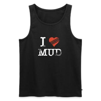 Ich liebe Schlamm - Männer Premium Bio Tank Top - Schwarz - Vorne - Michal (187cm)