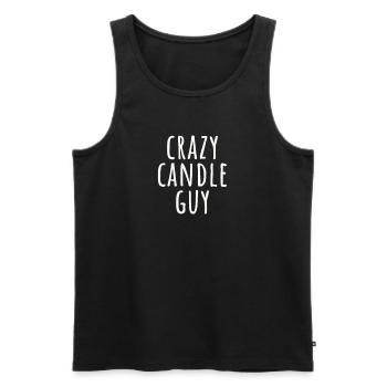 Verrückter Kerzentyp Lustige Kerzenherstellung - Männer Premium Bio Tank Top - Schwarz - Vorne - AI Model Male 178 light (178cm)