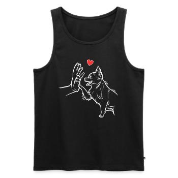 Chihuahuas doux Amour Chihuahua - Débardeur bio Premium Homme - noir - Devant - AI Model Male 178 light (178cm)