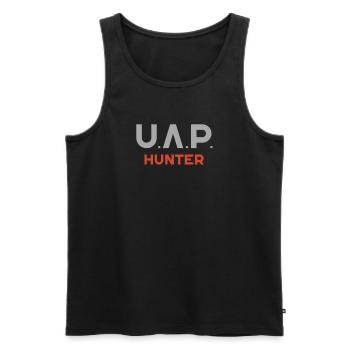 Uap Expert Alien Hunter Ufo - Men's Premium Organic Tank Top - black - Front - AI Model Male 178 light (178cm)
