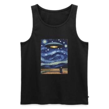 Ufo-kunst Lustig Und Kreativ Uap Ufo - Männer Premium Bio Tank Top - Schwarz - Vorne - AI Model Male 178 light (178cm)