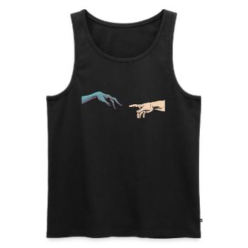 Alien Contact UFO Aliens - Männer Premium Bio Tank Top - Schwarz - Vorne - Michal (187cm)