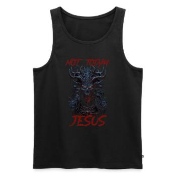 Esthétique gothique Occulte Grunge Emo Punk Satanique - Débardeur bio Premium Homme - noir - Devant - Michal (187cm)