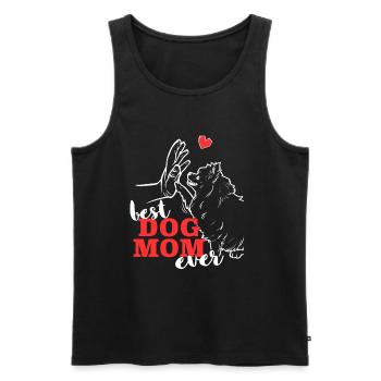 Beste Pomeranian Mama Pomeranian - Männer Premium Bio Tank Top - Schwarz - Vorne - AI Model Male 178 light (178cm)