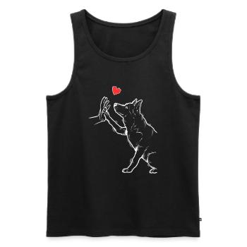 Siberian Husky Niedlich Siberian Husky Liebe - Männer Premium Bio Tank Top - Schwarz - Vorne - AI Model Male 178 light (178cm)