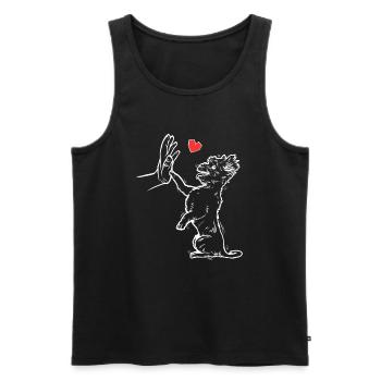 Yorkshire Terrier Niedlicher Yorkshire Terrier - Männer Premium Bio Tank Top - Schwarz - Vorne - AI Model Male 178 light (178cm)