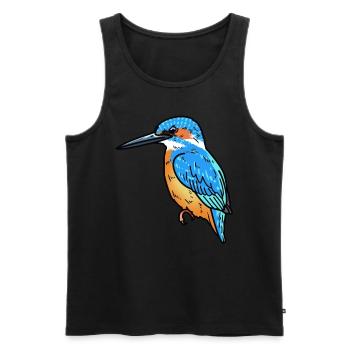 Eisvogel Vogel des Jahres Common kingfisher - Männer Premium Bio Tank Top - Schwarz - Vorne - AI Model Male 178 light (178cm)