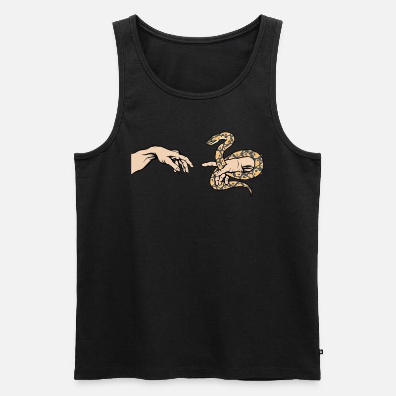 Python Love Funny Python Snake - Men's Premium Organic Tank Top - black