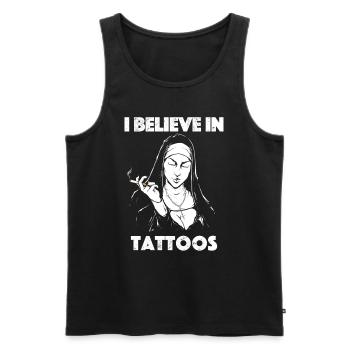 Tattoo Artist Lustiges Tattoo - Männer Premium Bio Tank Top - Schwarz - Vorne - Michal (187cm)