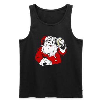 Palatinate Santa Claus dubbeglas Palatinate - Men's Premium Organic Tank Top - black - Front - AI Model Male 178 light (178cm)