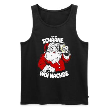 Pfälzer Weihnachten Schääne woi nachde - Männer Premium Bio Tank Top - Schwarz - Vorne - Michal (187cm)