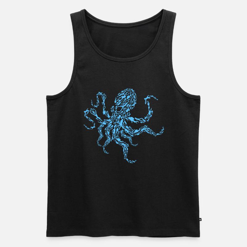 Plongeur Creative Octopus Kraken Plongeurs - Débardeur bio Premium Homme - noir