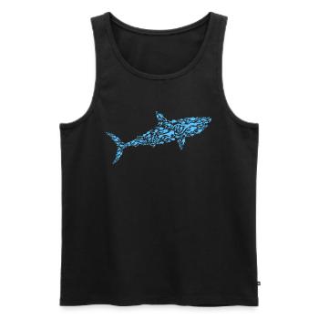 Diver Creative Shark Scuba Divers - Men's Premium Organic Tank Top - black - Front - AI Model Male 178 light (178cm)