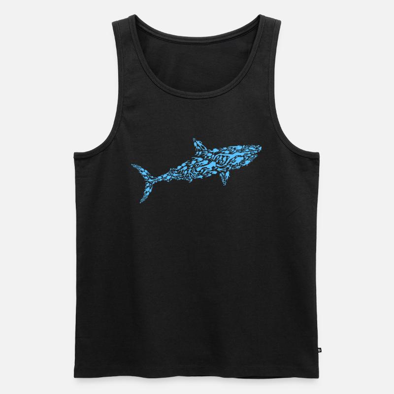 Taucher Creative Shark Scuba Divers - Männer Premium Bio Tank Top - Schwarz