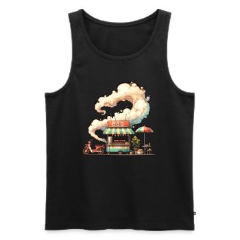 Thailand Vibrant Bangkok Thai Tours - Men's Premium Organic Tank Top - black - Front - Michal (187cm)
