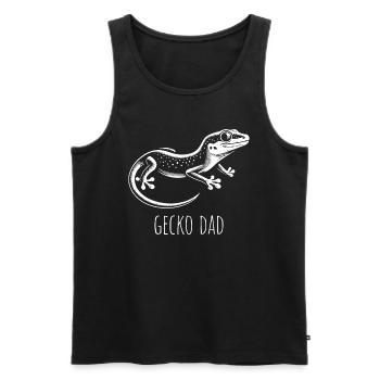 Reptile Love Gecko Dad Cute Gecko Dad - Männer Premium Bio Tank Top - Schwarz - Vorne - AI Model Male 178 light (178cm)