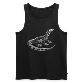 Komodowaran Waraneidechse - Männer Premium Bio Tank Top - Schwarz - Vorne - AI Model Male 178 light (178cm)
