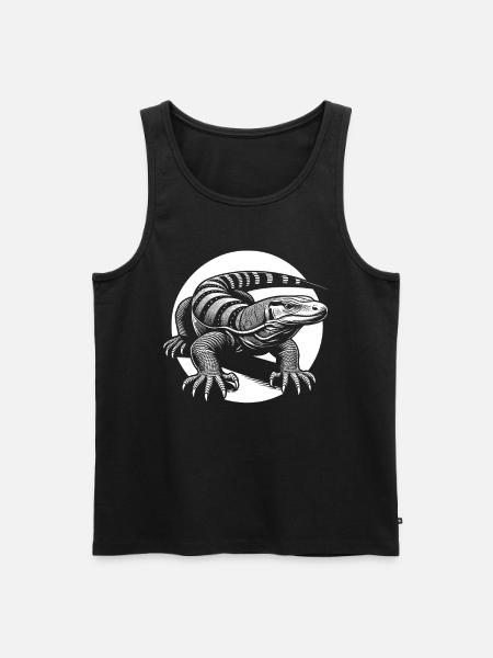 Komodo dragon monitor lizard - Men's Premium Organic Tank Top - black