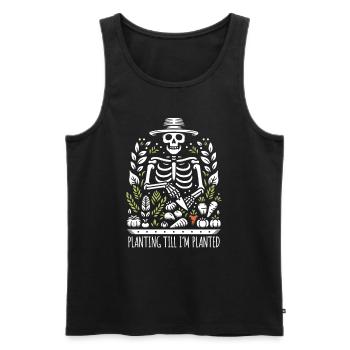 Dunkler Humor Gärtner Lustiger Garten - Männer Premium Bio Tank Top - Schwarz - Vorne - Michal (187cm)