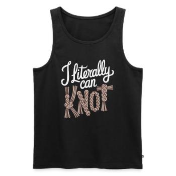 Cord Hobby Makramee Künstler Weber Cord - Männer Premium Bio Tank Top - Schwarz - Vorne - AI Model Male 178 light (178cm)