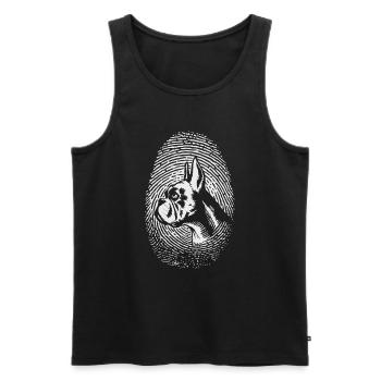 Boxer Fingerprint Kreativer Boxer - Männer Premium Bio Tank Top - Schwarz - Vorne - AI Model Male 178 light (178cm)