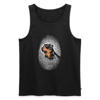 Rottweiler Empreinte digitale Creative Rottweiler - Débardeur bio Premium Homme - noir - Devant - Michal (187cm)