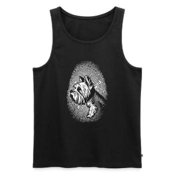 Yorkshire Terrier Empreinte digitale Design Créatif - Débardeur bio Premium Homme - noir - Devant - Michal (187cm)