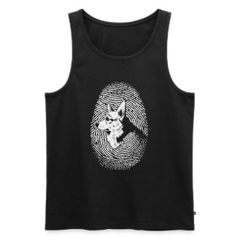 Corgi Fingerprint Kreativer Corgi - Männer Premium Bio Tank Top - Schwarz - Vorne - Michal (187cm)