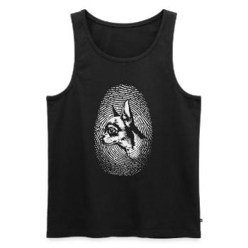 Chihuahua Empreinte digitale Creative Chihuahua - Débardeur bio Premium Homme - noir - Devant - Michal (187cm)
