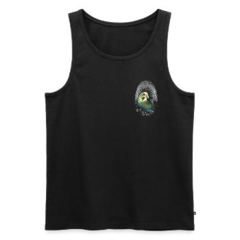 Sittich Fingerprint Kreativer Sittich - Männer Premium Bio Tank Top - Schwarz - Vorne - Michal (187cm)