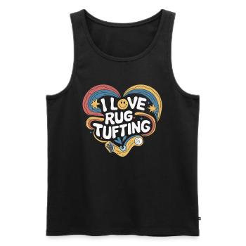 Diy Rug Funny Rug Tufting - Men's Premium Organic Tank Top - black - Front - Michal (187cm)
