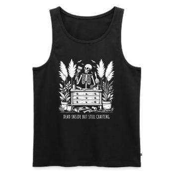 Funny diy quote upcycling maker - Men's Premium Organic Tank Top - black - Front - AI Model Male 178 light (178cm)