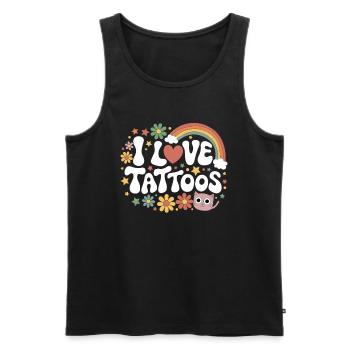 Funny Tattoo Quote Ink Humor Funny Tattoo - Männer Premium Bio Tank Top - Schwarz - Vorne - Michal (187cm)