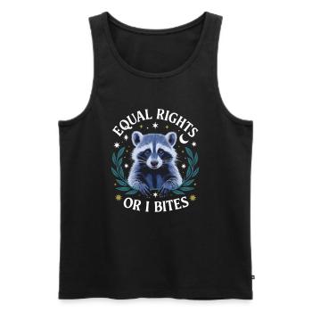 Anti Patriarchy Equal Rights Or I Bites Feminist - Männer Premium Bio Tank Top - Schwarz - Vorne - Michal (187cm)
