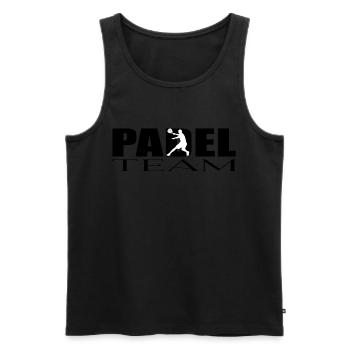 Padel Mannschaft - Männer Premium Bio Tank Top - Schwarz - Vorne - Michal (187cm)