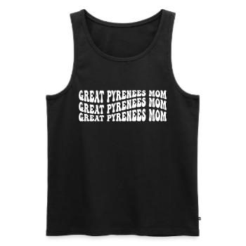 Great Pyrenees Mom - Männer Premium Bio Tank Top - Schwarz - Vorne - Michal (187cm)
