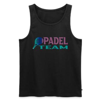 Padel Mannschaft - Männer Premium Bio Tank Top - Schwarz - Vorne - Michal (187cm)