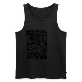 Drums Drums Percussion - Men's Premium Organic Tank Top - black - Front - Michal (187cm)