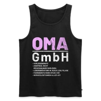Oma GmbH - Männer Premium Bio Tank Top - Schwarz - Vorne - AI Model Male 178 light (178cm)