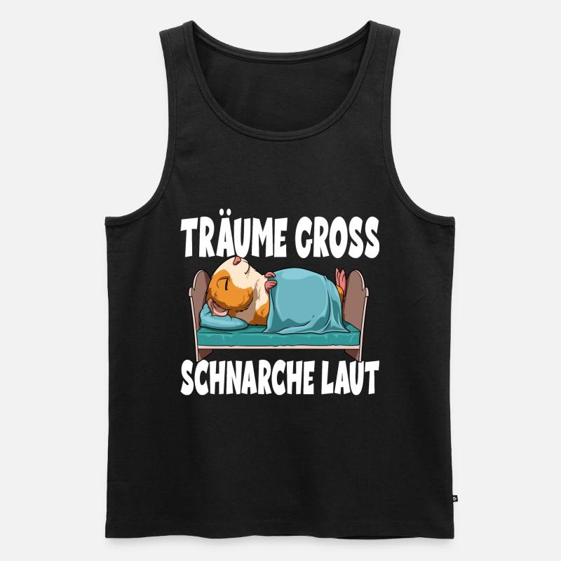 Träume Gross Schnarche Laut - Männer Premium Bio Tank Top - Schwarz