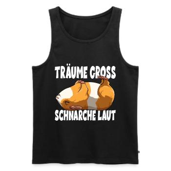 Träume Gross Schnarche Laut - Männer Premium Bio Tank Top - Schwarz - Vorne - Michal (187cm)